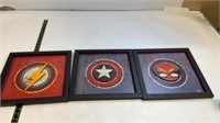 3pcs Marvel Super Hero framed wood art