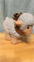 5” x 6” plastered blue tan lamb