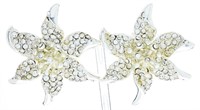 MM Crystal Custom Design Earrings, Floral w/ Swaro