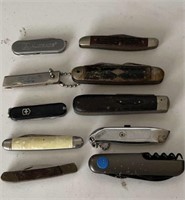 10 vtg. pocket knives