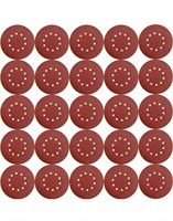 50 Pack 9-Inch 10 Hole 60 Grit Hook-and-Loop