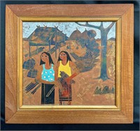 Kamala Thailand Painting in Frame, 12"x12"