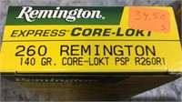 (3) Boxes 260 Rem Ammo (60) Rds