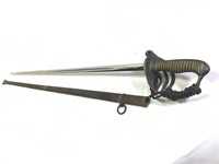 French Sabre Military Sword 34" Blade Sheath
