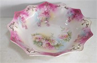 RS Prussia Bowl Wild Roses & Lily of the Valley