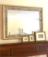 Large Gold Mirror & 3 Angel Prints