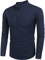 COOFANDY Men's Casual Long Sleeve Henley Shirts