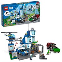 LEGO City Police Station with Van, Garbage Truck &