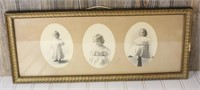 Vintage Framed Child Pictures Collage