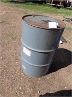 50 Gal.Gray Steel Barrel w/ Contents! Think H2O?