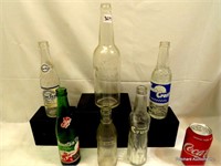 6 Piece Vintage Glass Bottle Collection