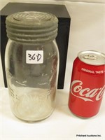 Antique "Beaver" Glass Sealer Jar