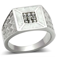 Attractive High Polished .27ct White Sapphire Ring