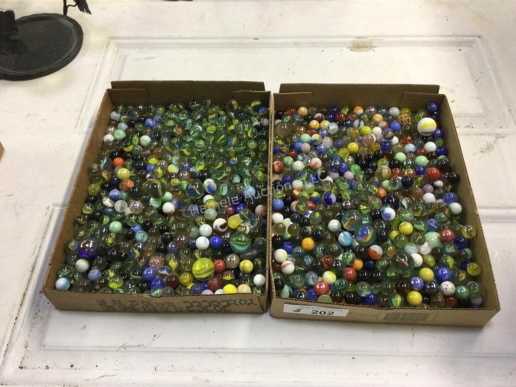 2 flats of marbles