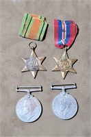 Lot of 4 WW2 Canadian Military Medals