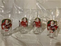 Big Boy Santa Coca Cola Glasses (4)