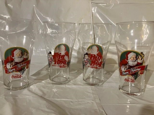 Big Boy Santa Coca Cola Glasses (4)