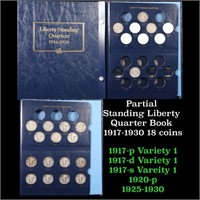 Partial Standing Liberty Quarter Book 1917-1930 18