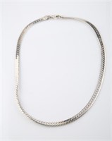Mexican Sterling Silver Wheat Chain Necklace