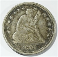 1876 SEATED LIBERTY QUARTER VF