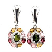 Natural Multi Color Tourmaline EarRings