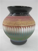 4" Tall Navajo Pottery Jar - Signed Sam