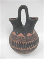 8" Tall Navajo Pottery Wedding Vase - David Willie