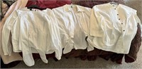 (3) White Long Sleeve Dressy Shirts