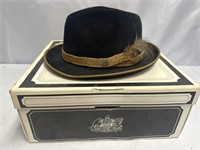 VINTAGE STETSON THE SOVEREIGN BLACK FEDORA HAT