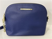 Blue faux leather Steve Madden cross body purse