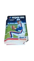 25 1981 NOS Montreal Expos Pocket Schedules