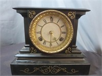 VTG Very Heavy Cast Metal Mantle Clock w/Chime -