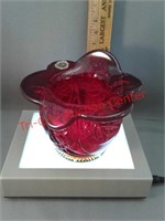 Westmoreland red glass Rose Bowl heavy Quality