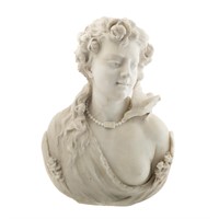 G. Andreoni marble bust of a beauty