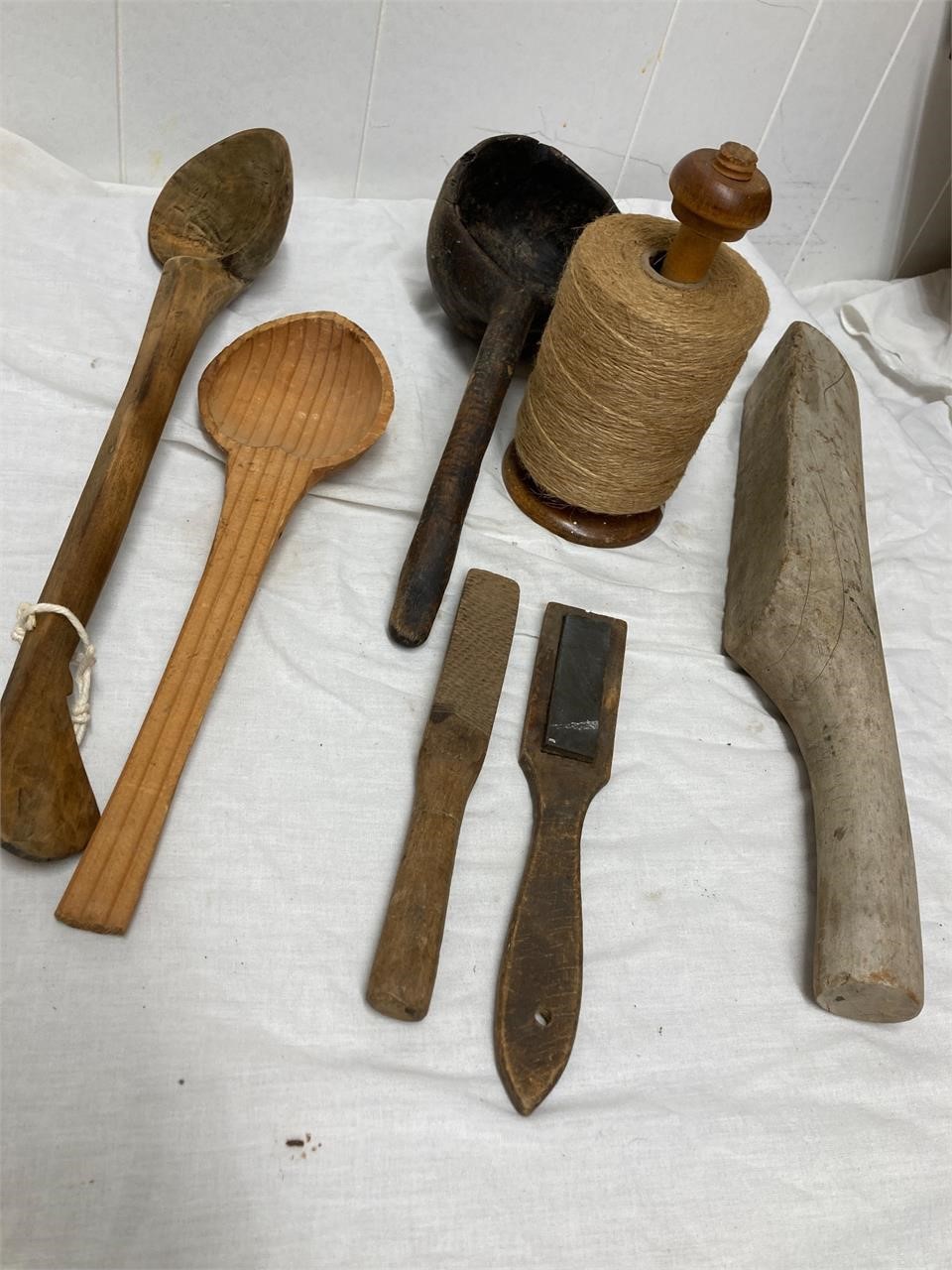 Wood paddles and tools.