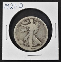 1921-D WALKING LIBERTY HALF DOLLAR  GOOD