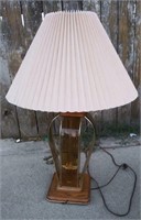 Pretty Glass & Wood Lamp