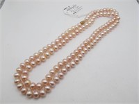 36" PINK FRESH WATER PEARL NECKLACE VERY NICE