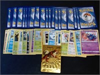 Pokemon Cards Lot With Gold Foil