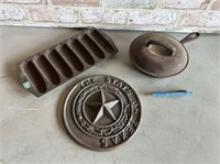 BOX LOT: CAST IRON - SKILLET WITH LID #3, 6 5/8"