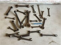 BOX OF OLD WRENCHES