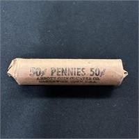 (1) Roll Wheat Pennies - Unsearched