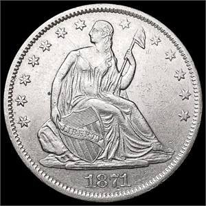 1871-S Seated Liberty Half Dollar CLOSELY