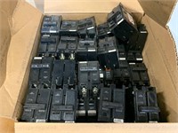 LARGE BOX OF CIRCUIT BREAKERS