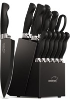 Amorston 15 Piece Knife Set with Block