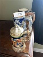 (4) Beer Steins