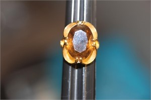 Gold Filled and Large Stone Ring