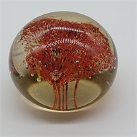 JELLY FISH CONTROLLED BUBBLE GLASS PAPERWEIGHT
