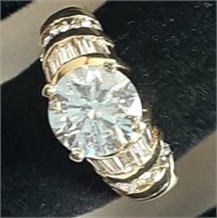 14K white/yellow diamond ring