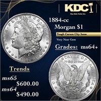 1884-cc Morgan Dollar $1 Grades Choice+ Unc